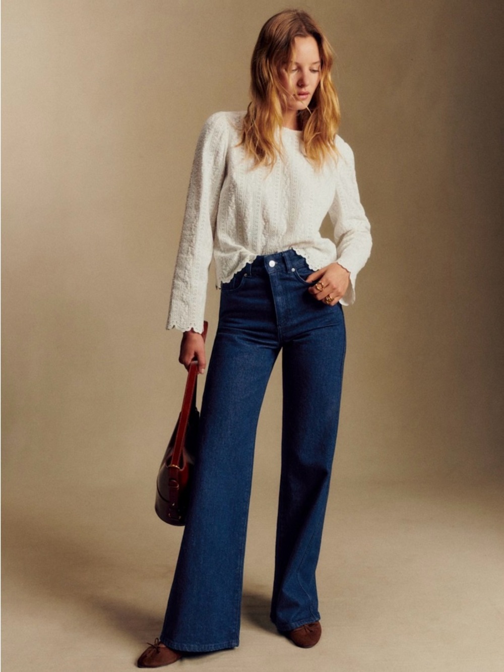 Authentic Sézane 70’s trousers denim - US size 4 / UK size 36